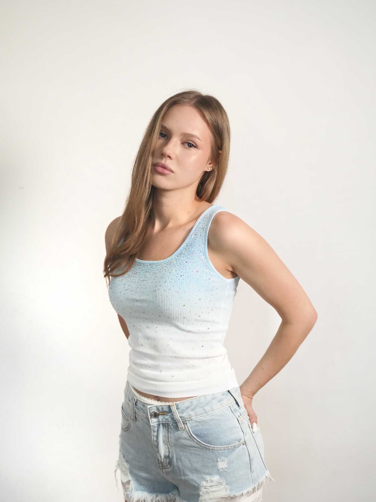 Blue Haze Tank Top — swimwear at TORRY