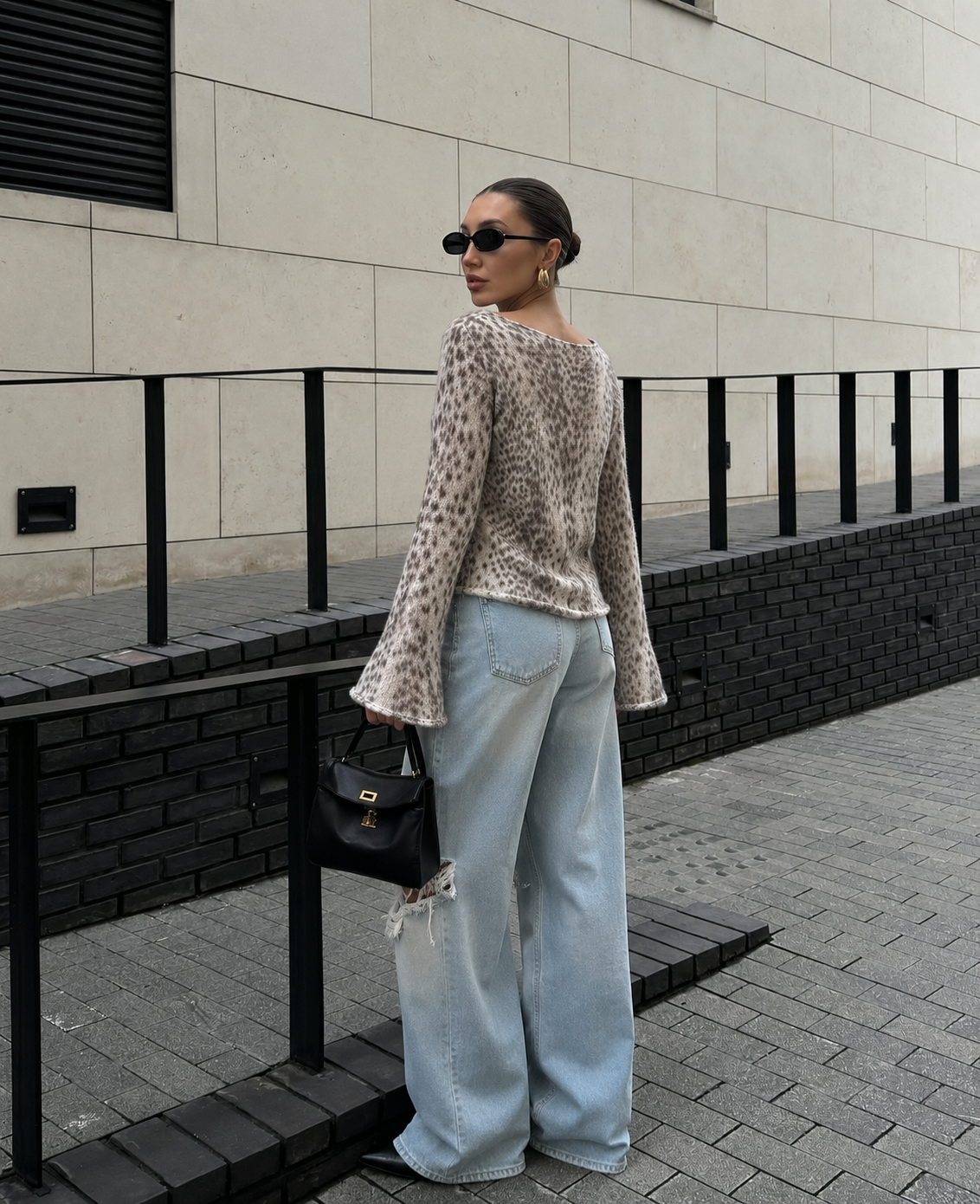 Soft Leopard Sweater — leopard print sweater styled for autumn
