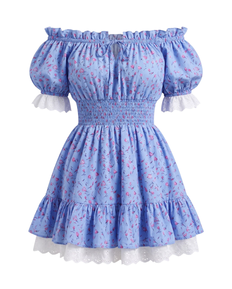 Sky Blossom Mini Dress — dresses at TORRY, photo 3