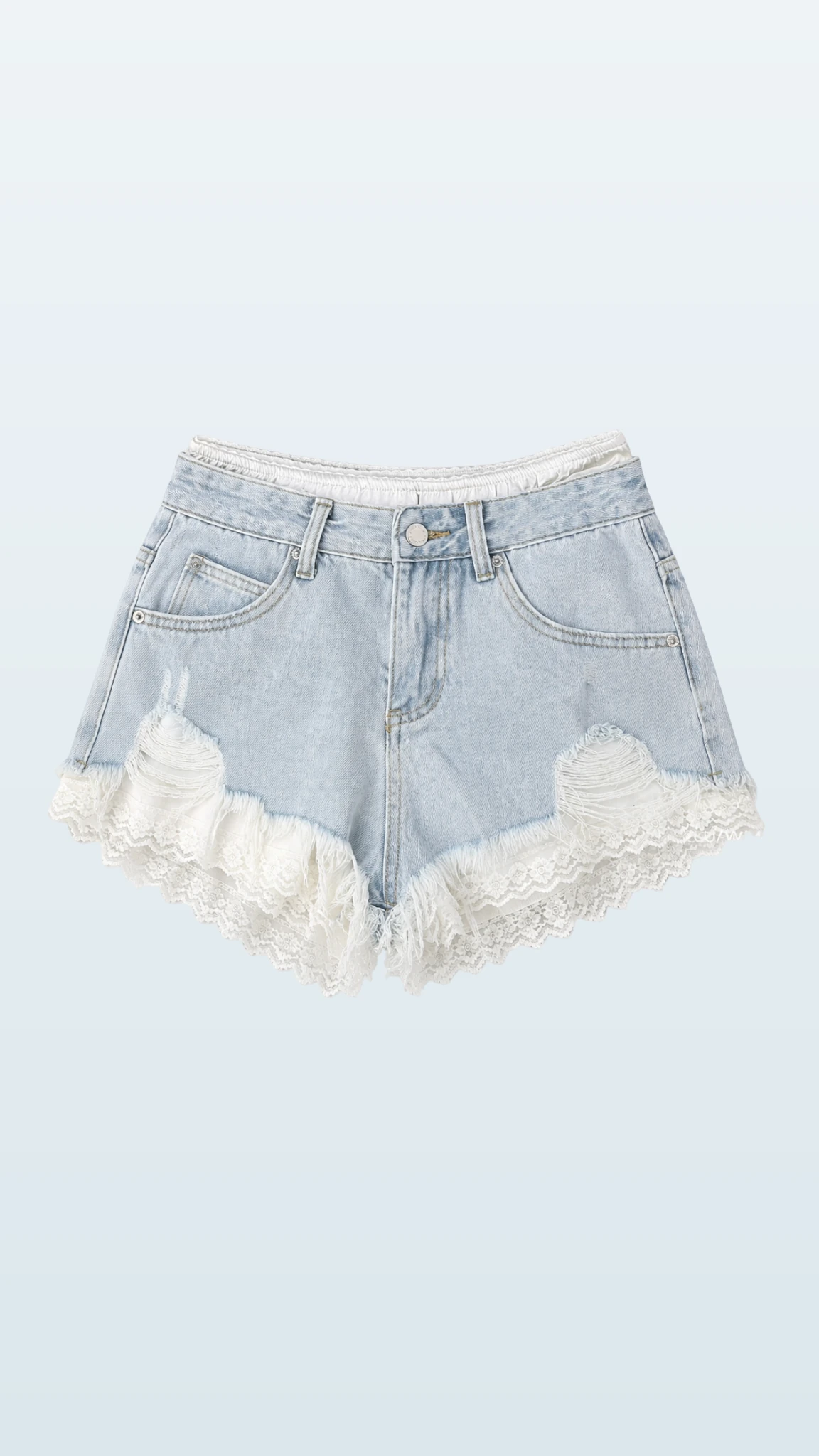 Baby Blue Shorts — swimwear at TORRY, photo 6